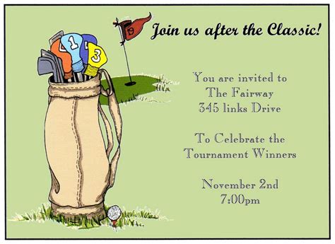 golf birthday invitation|free golf outing invitations.